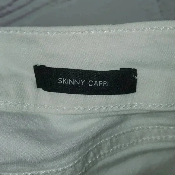 Nine West Gramercy Skinny Capri White Ankle Jeans Size 4 - Picture 12 of 16
